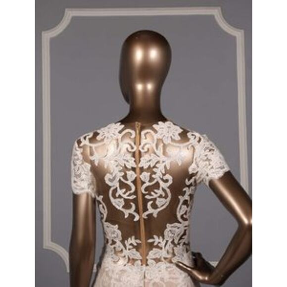 ISABELLE ARMSTRONG Glenn X Wedding Dress Lace Trumpet Sexy Formal Bridal Gown 10 - Picture 8 of 12